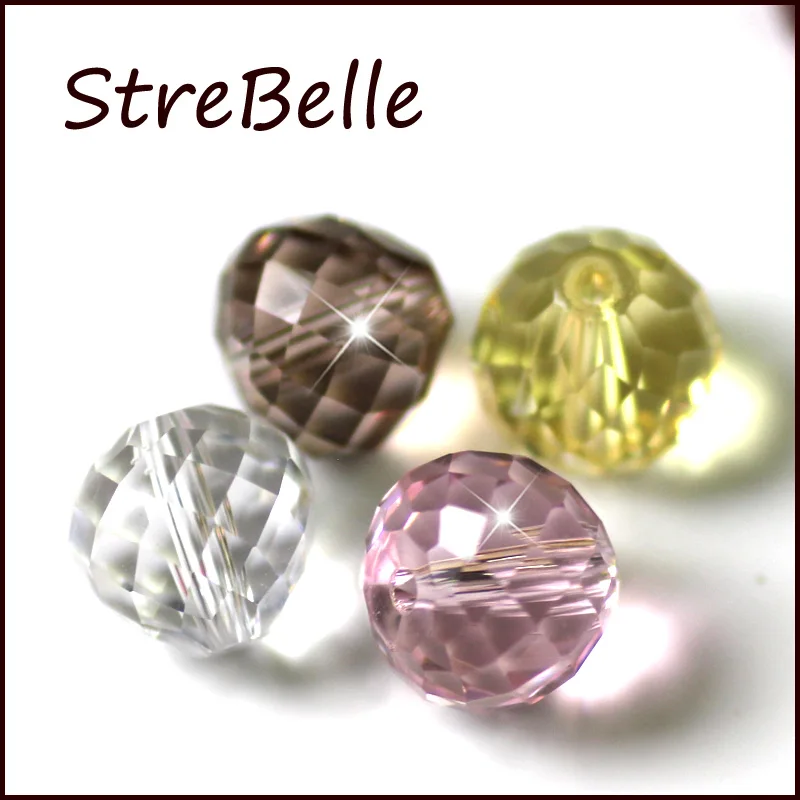 StreBelle Оптовые стеклянные хрустальные бусины 10 мм AAA свободные для изготовления