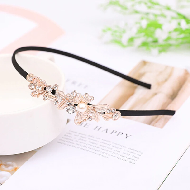 Korean Cute Jewelry Shine Rhinestone Headband Flower Flora Princess