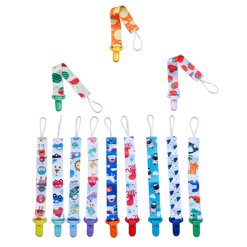 

Baby Pacifier Clips Chain Bottles Feeding Dummy Holder Feed Toy Animal Cartoon Food Mam Pacifier Feeder Leash Nipple Strap Loop