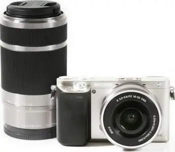 Sony Alpha A6000 Mirrorless Camera With 16 50mm F 3 5 5 6 Oss 55 210mm F 4 5 6 3 Oss Lenses Black