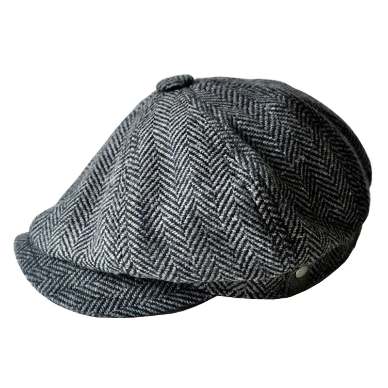 Cap For Men New Newsboy Caps Movie Star Retro Driving Men Wool Fleece