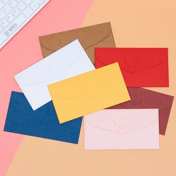

5pcs Korean Western Romantic Love Deduction Envelope Invitation Envelope Custom Candy-colored Decorative Envelope Bag Wholesale