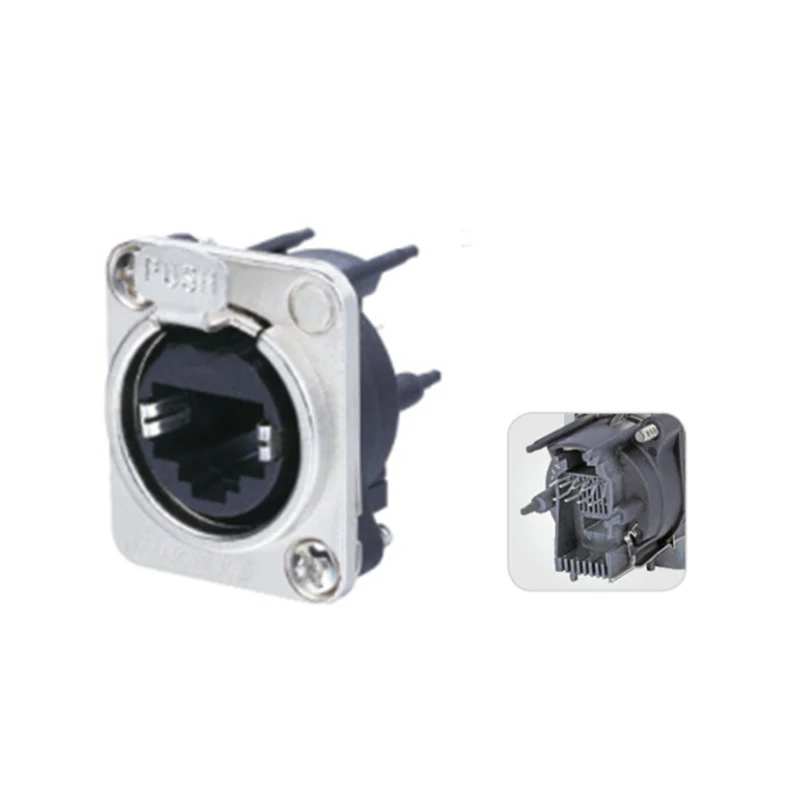 

50Pcs/Lot D-Type NE8FDV Ethercon RJ45 Feedthru D-Series Panel Mount Jack Chassis Panel Mount Connector