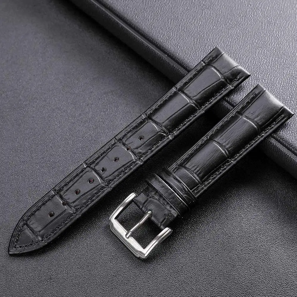 

High Quality Leather Watchbands 12/14/16/18/20/22/24 mm For Man and Women Watch Band Straps Black Brown Strap Accessories Belts