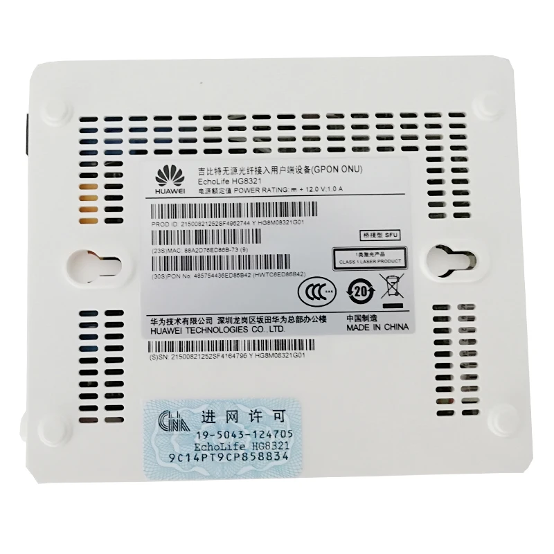 HUA WEI HG8321R HG8321 GPON ONU ONT FTTH FTTO terminal 2 Lan 1 телефонный порт английская