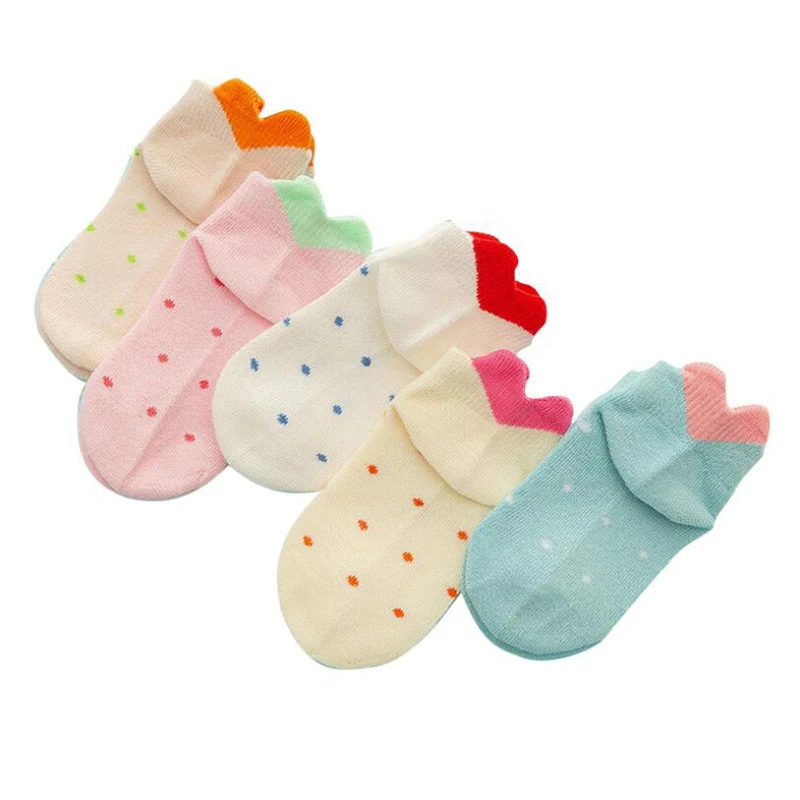 Детские дышащие хлопковые носки для девочек; Носки для маленьких девочек; сезон весна-лето; носки для малышей; kinder sokken; 5 пар/уп