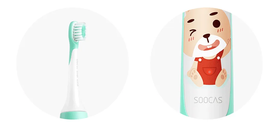 Xiaomi Soocas Sonic электрическая зубная щетка для детей Водонепроницаемая Милая мультяшная Детская электрическая зубная щетка перезаряжаемая Стоматологическая Уход