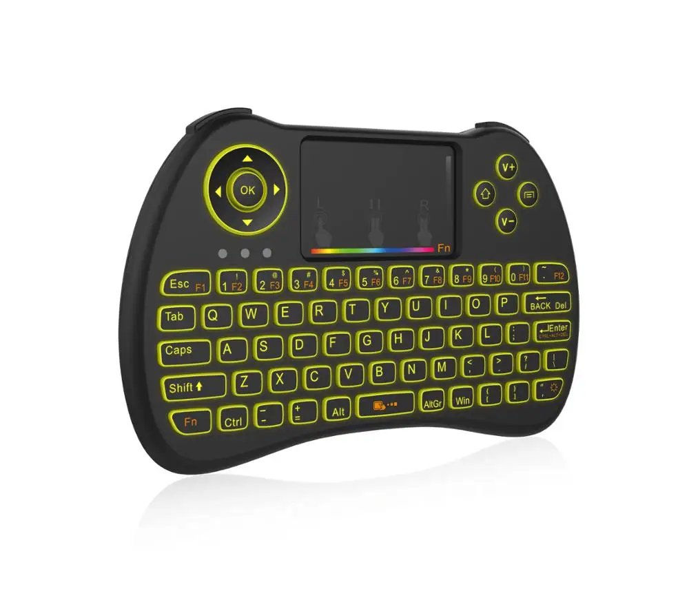 Беспроводная мини клавиатура WooYi H9 с RGB подсветкой 2 4 ГГц английская и русская