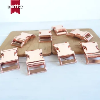 

10pcs/lot DIY for Dog Collar rose golden 2.5cm backpack buckle zinc alloy release buckle Dog Cat Collar Buckle Accessory DCK-010