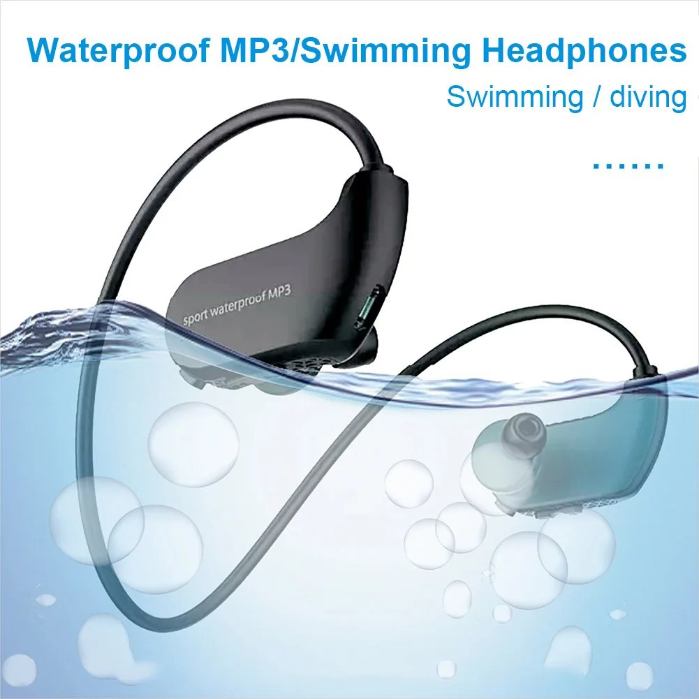 IPX8 водонепроницаемый переносной mp3 Плеер MP3 наушники для бега плавания Лидер