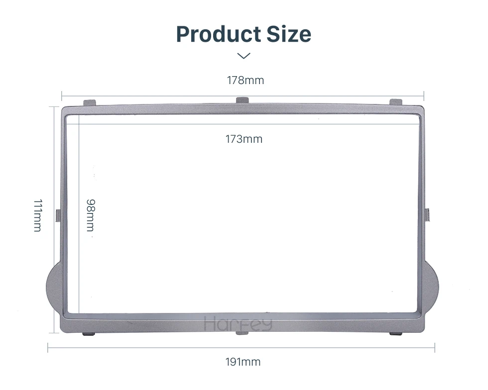 Harfey 2Din Car Autoradio Fascia Dash Bezel Mount Kit for HYUNDAI STAREX H1 2010 DVD Stereo Player Trim Install Frame Dash Kit