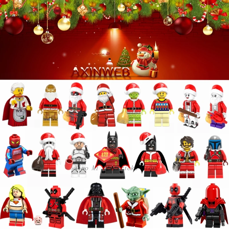 

Single Sale Christmas Gifts Legoing Super Heroes Spider-Man Batman Yoda Darth Vader Star Wars Movie Figures Building Blocks Toys