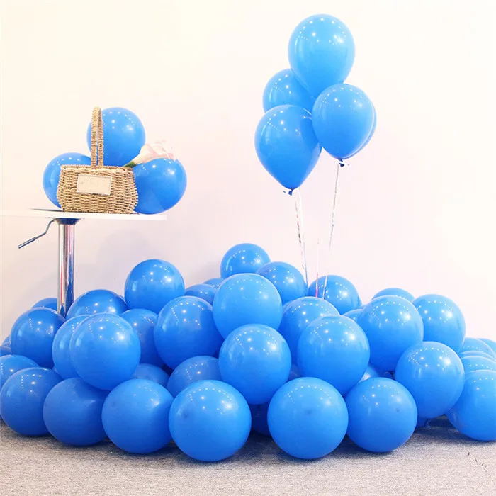 10 шт. 12 дюймов Прозрачные Шары для душа для детей, свадебные шары, гелиевые надувные воздушные шары, подарки - Цвет: 2.2gMat D32 QianBlue