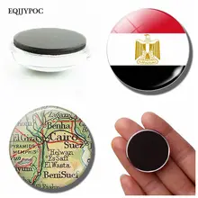The Arab Republic of Egypt Flag 30 MM Fridge Magnet Flag of Egypt Glass Cabochon Magnetic Refrigerator Sticker Holder Home Decor ants of egypt