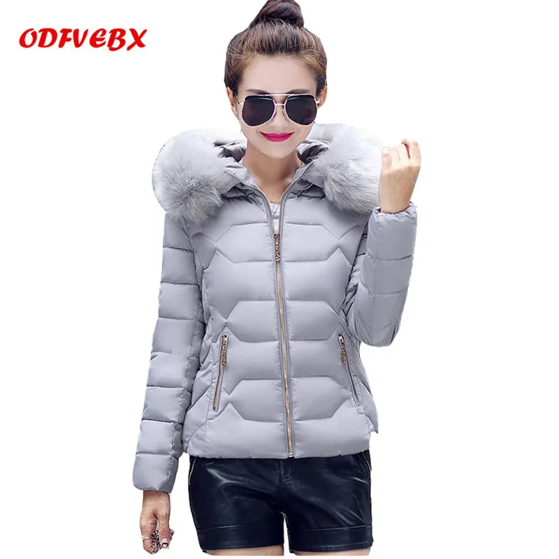 ##BUY 2019 Female coats Winter Quality Brand Women Hooded fur collar Thickening Down jacket Parka Jackets Spring Coat Ladies ODFVEBX
