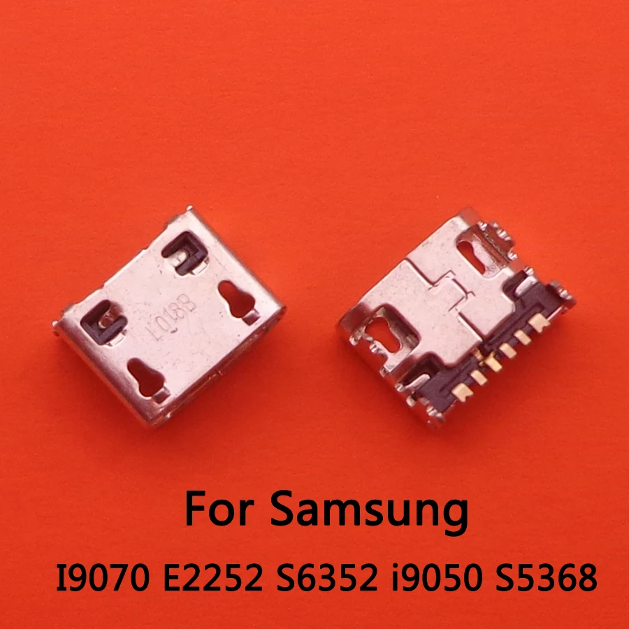 

10pcs Dock micro usb jack socket Connector charger Charging Port for Samsung I9070 E2252 S6352 i9050 S5368 Female 7 pin 4 Feed