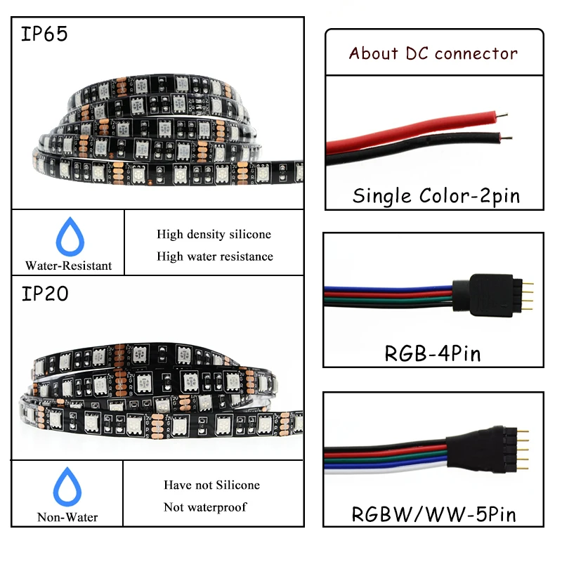 5050 RGB rgbww SMD чип свет DC 12 В украшения дома освещения 60leds/M 300LED ленты 5 м/roll