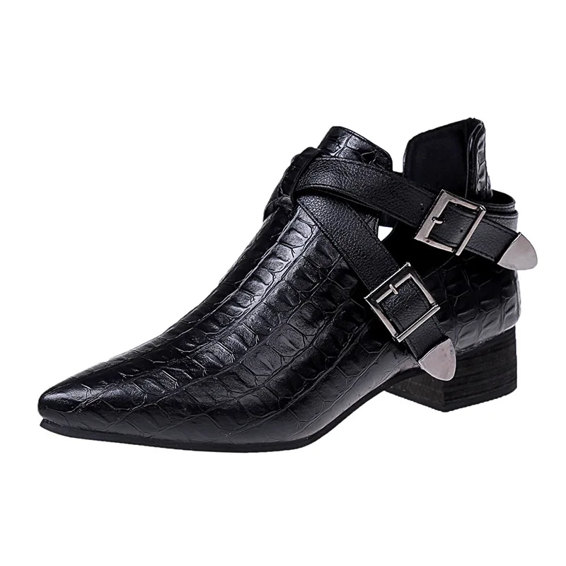 booties with buckles and straps
