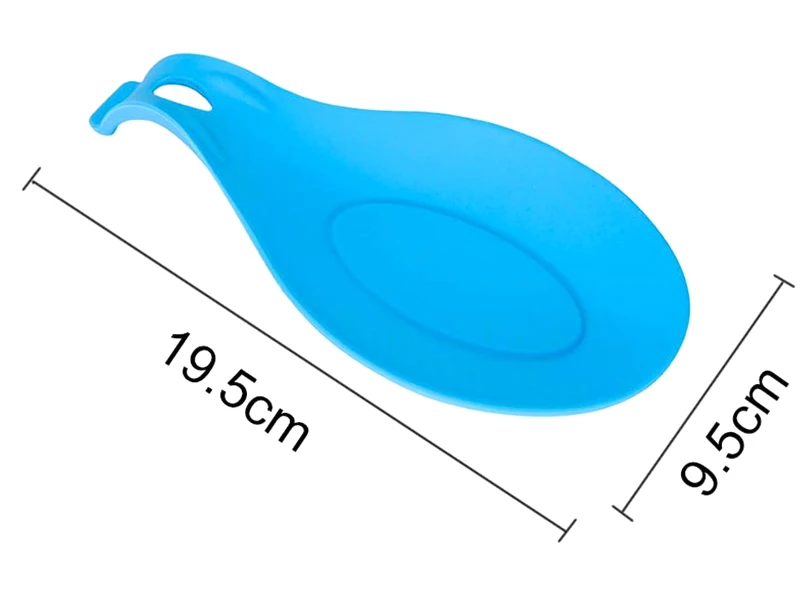 1pc Silicone Spoon Rest Heat Resistant Spatula Holder Tableware Placement Mat Kitchen Cooking Tools (6)