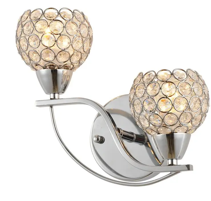

Free ship modern wall Lamp K9 Crystal Sconce G9 Hotel Bedroom Stairs Home Indoor Decoration Fixtures E14 *2
