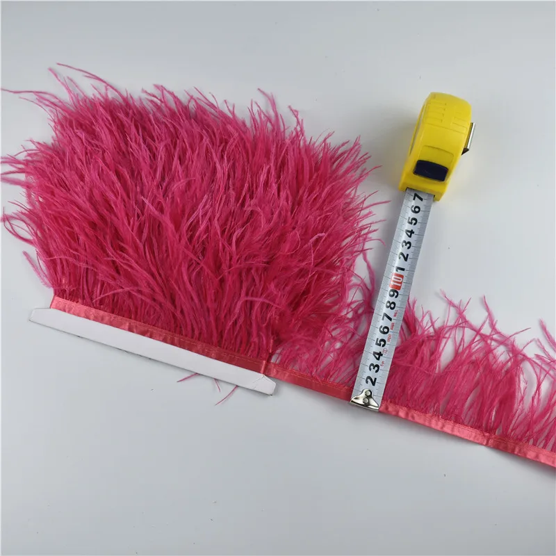 Горячая Распродажа, 1 м, 8-10 см, настоящие цветные страусиные перья для рукоделия, юбка/платье/костюм, перья, кружевная лента - Цвет: Colour 28