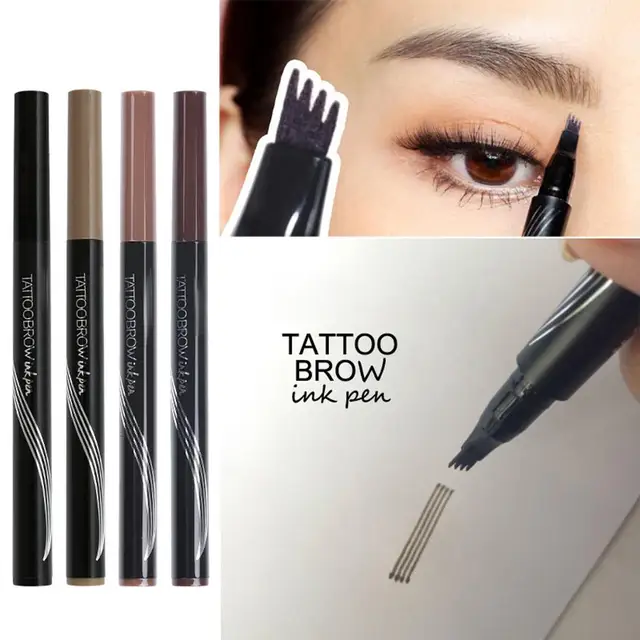 Best Price  Ultra Thin 4 Tip Microblading Eyebrow Tattoo Pencil Waterproof Quick Dry Makeup Beauty Tool