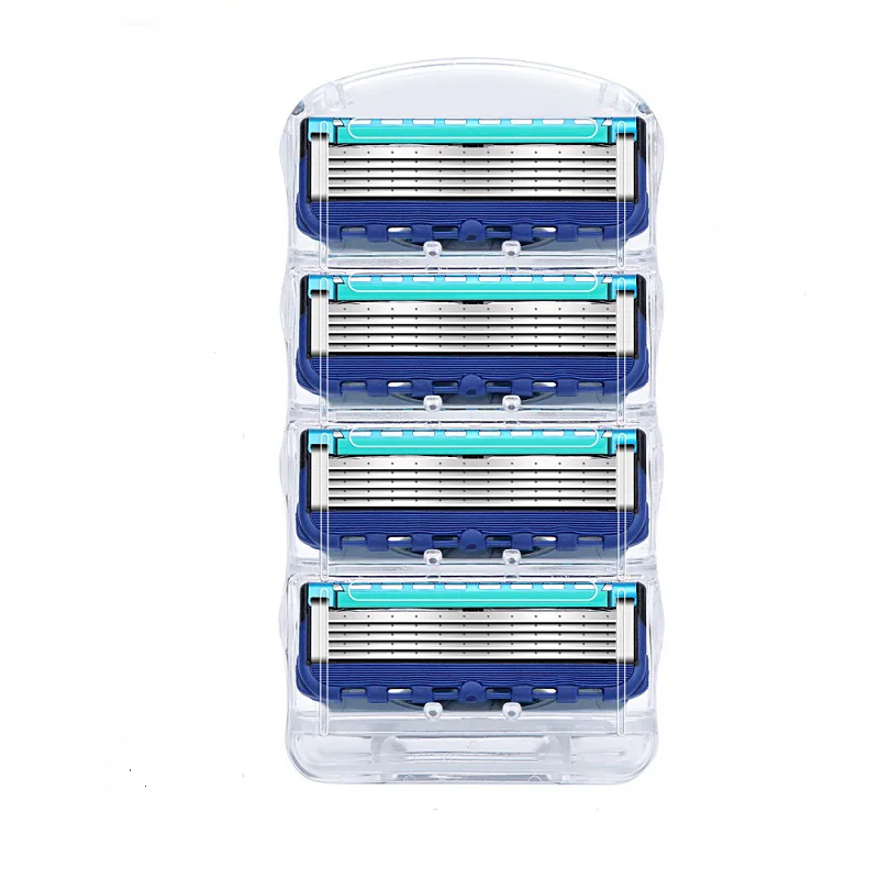 

4 pieces/batch 100% men 5-layer sharp razor blade geely Fusione handle free of postage shaving and hair removal products