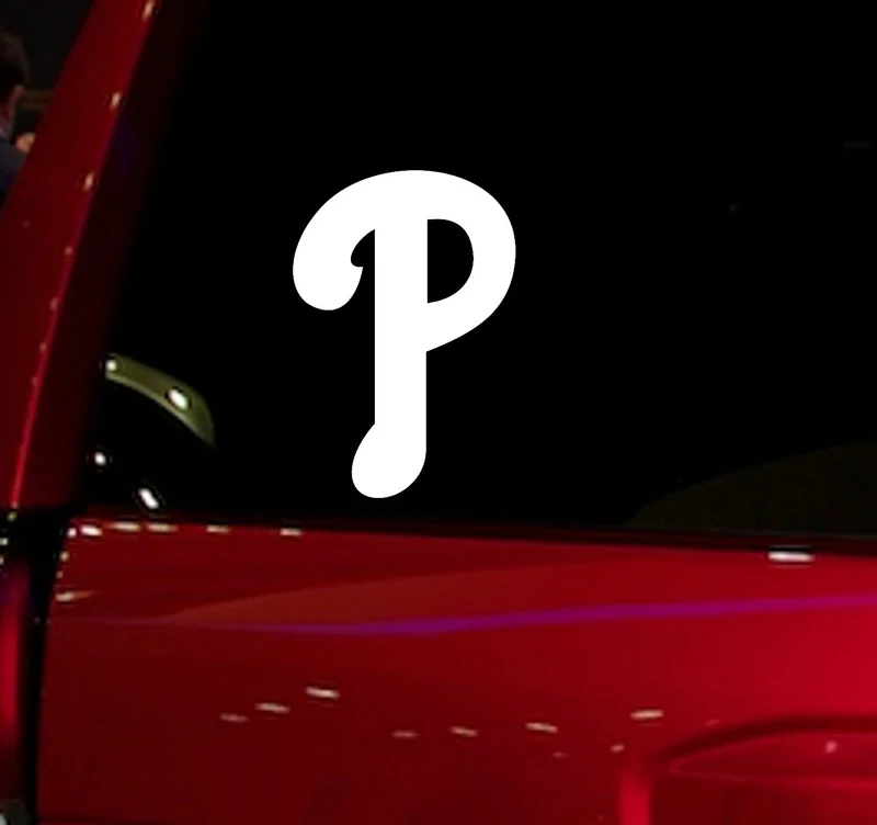 Phillies бейсбольная игра авто стикер окна наклейка для автомобиля грузовик внедорожник Наклейка 5,5 ''автомобильные для окон виниловые