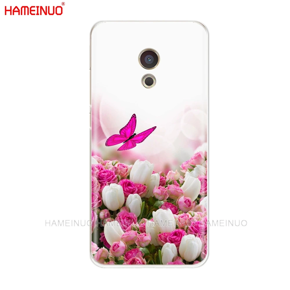 HAMEINUO бабочка на белой розы цветок крышка чехол для телефона для Meizu M6 M5 M5S M2 M3 M3S MX4 MX5 MX6 PRO 6 5 U10 U20 note plus - Цвет: 90924