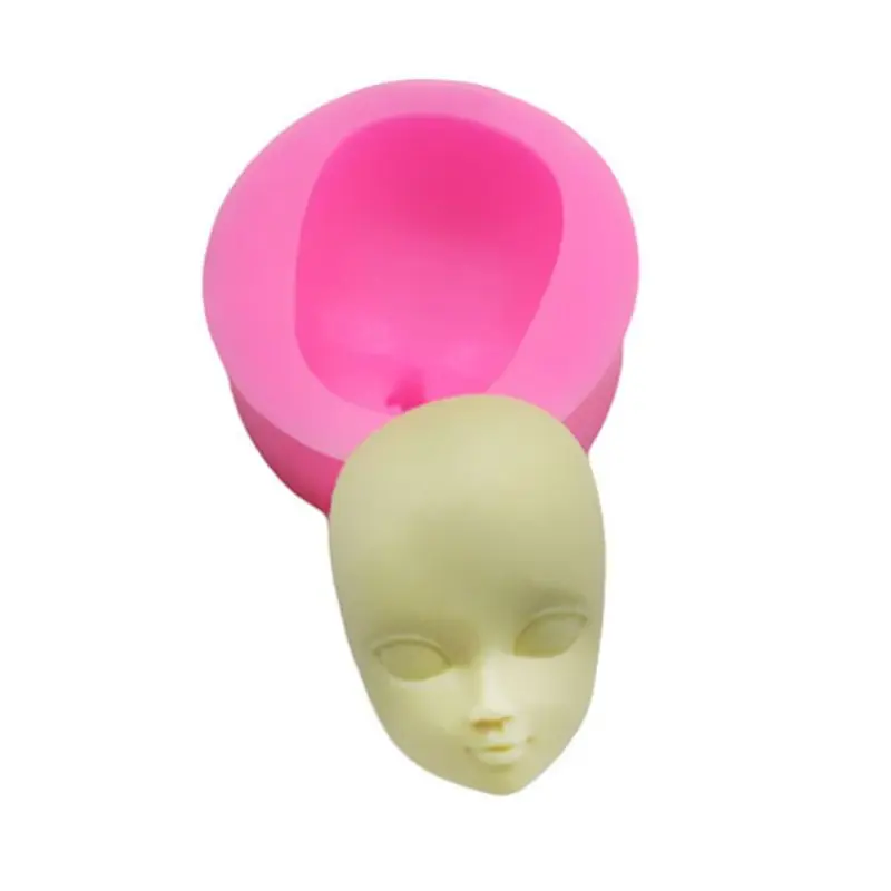 Пищевая силиконовая 3D форма головы для маленькой девочки, форма для шоколадного фондана, конфетное мыло, полимерная глина, форма для украшения