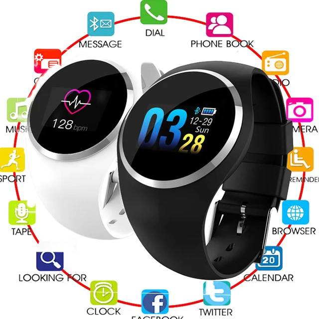 2019 обновления модные часы Smart Watch HR крови Давление монитор Для женщин