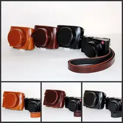 Новый Камера кожа сумка-чехол для Leica D-LUX (TYP109) камера с плечевой ремень в черный/коричневый/Кофе