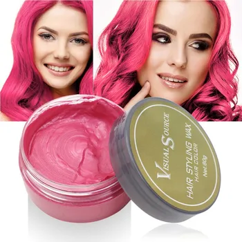 

Professional Dynamic Modeling Hair Wax Makeup 5 Colors Hair Dye Wax Hair Color One-time Molding Paste Color Hair Wax New