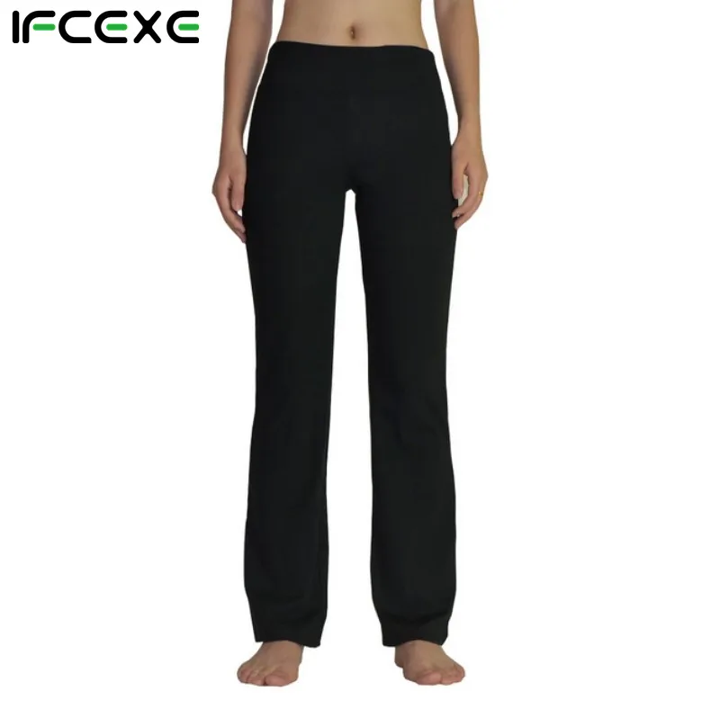 Женские брюки для йоги Power Flex Boot Cut штаны с регулировкой живота тренировок бега 4