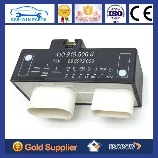 1J0919506K 1J0 919 506 K 1J0 919 506K Radiator Cooling Fan Control Module for Audi A3 TT Seat Skoda VW 1.4 1.6 1.8 T (1)