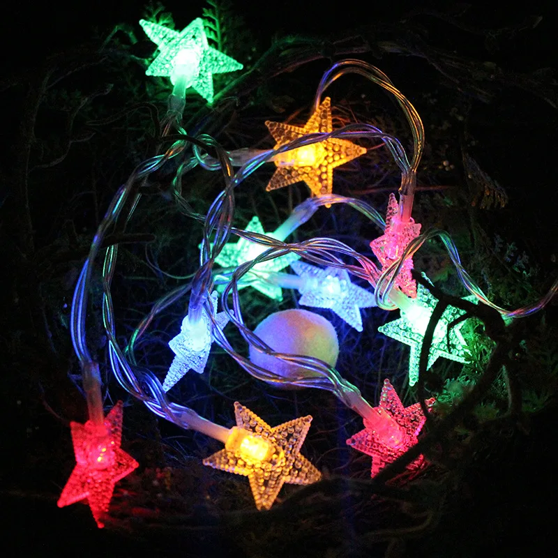 Star light string светодио дный пятиконечная звезда елочные шары легкие строка Cherry Мао мяч свет строка L23