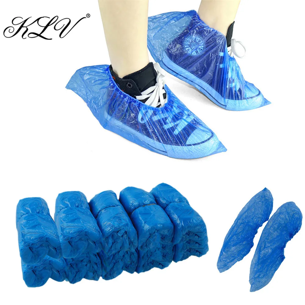 KLV 90Pcs Medical Waterproof Boot Covers Plastic Disposable Shoe Covers Overshoes цена KLV 90Pcs Medical Waterproof Boot Covers Plastic Disposable Shoe Covers Overshoes цены онлайн