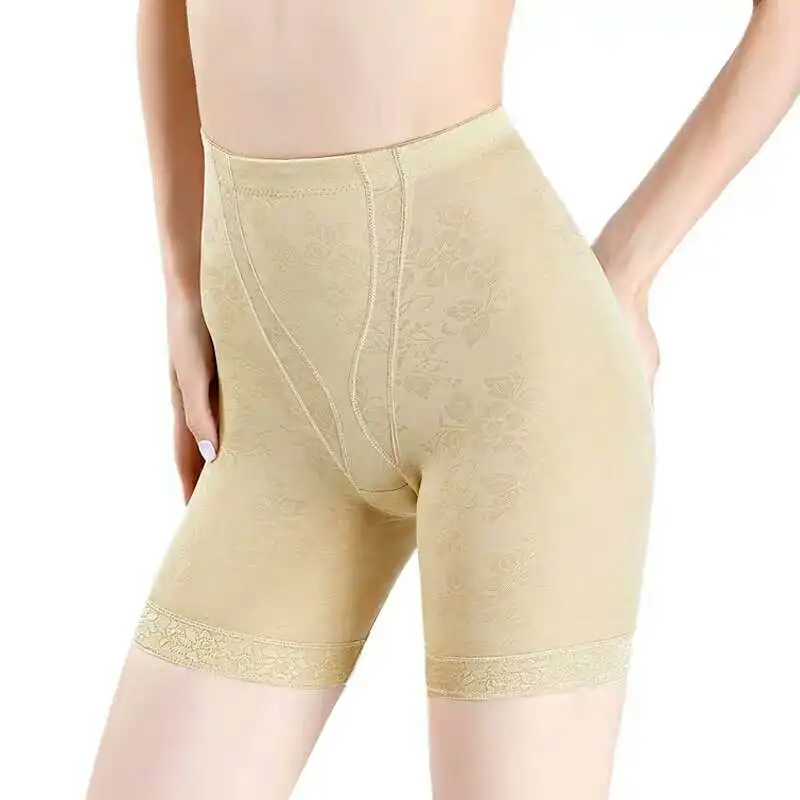 

Women Safety Shorts Pants Seamless Nylon Mid Waist lace Panties Seamless Anti Emptied Boyshorts Pants lady Slimming Underwear