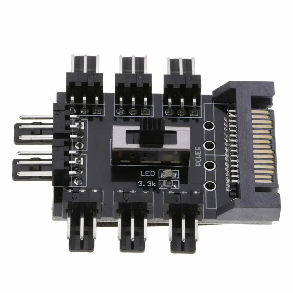 От 1 до 8 каналов концентратор 12 В поддержка 3/4 pin блок питания сплиттер адаптер ПК Вентилятор с светодиодный