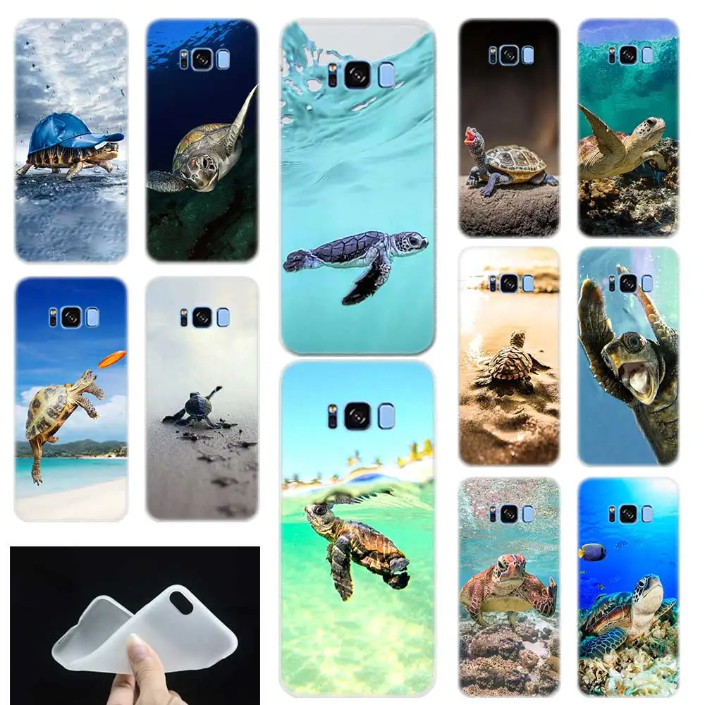 

Cute little turtle Pattern Soft TPU Phone Case Cover For Samsung Galaxy S6 S7 Edge S8 S9 Plus S10 plus lite m10 M20 Note 8 9