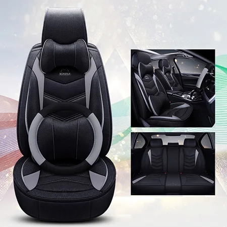 Gray Deluxe Front+ Rear) Universal Flax car seat covers For Porsche cayenne s gts macan,subaru impreza tribeca xv sti of 2010 2009 2008 - Название цвета: Gray Deluxe