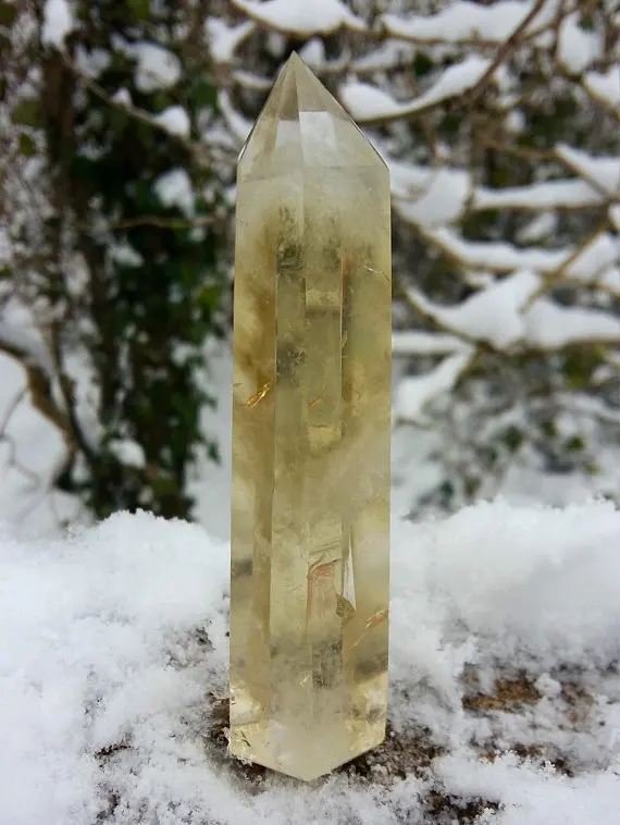 

Free Shipping Large Citrine Point Healing Wand Healing Crystals and Stones