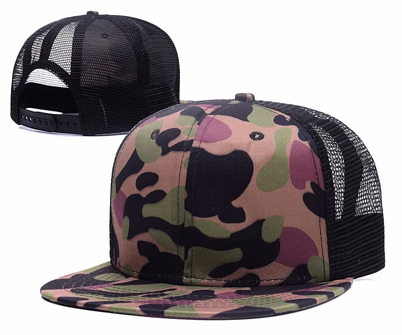 Розовый Камуфляж Для женщин мужчин сетчатая спинка Кепка-тракер Кепки Snapback брейк-данса для девочек сетчатая шапка в стиле хип-хоп, молитва Богу Кепки s - Цвет: Розовый