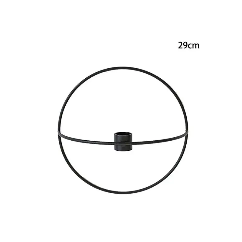 black 29cm 3D металлический подсвечник настенный подсвечник геометрический чайный светильник домашний декор - Цвет: black 29cm