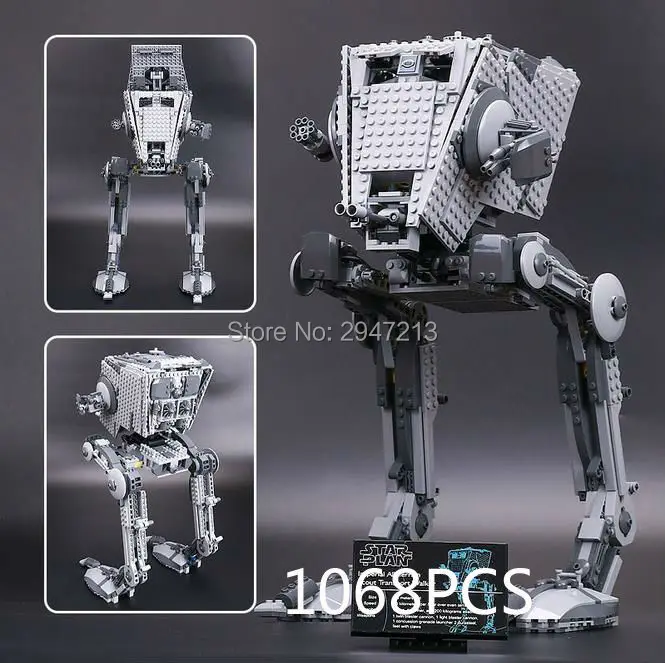 

2017 hot compatible LegoINGlys Star Wars series Building Blocks empire AT-ST walking robot model brick toys for Children gift