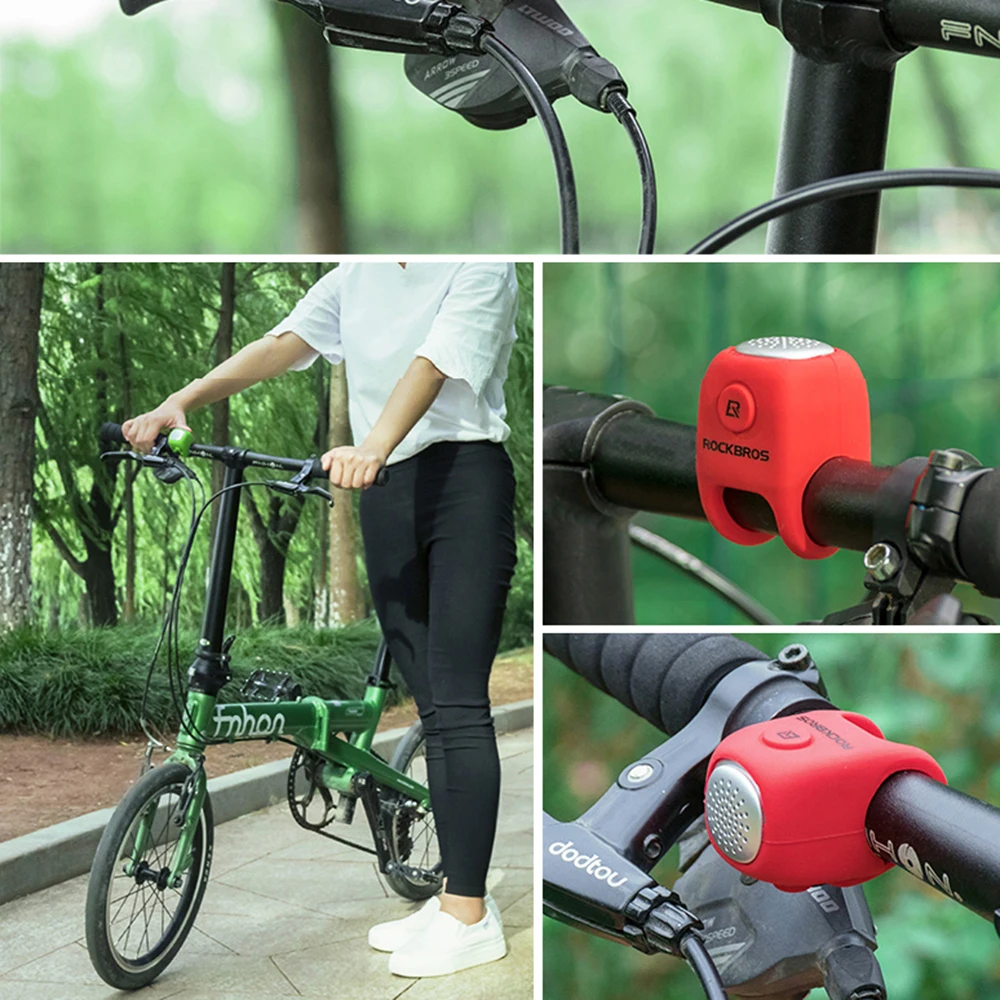 ROCKBROS Электрические Велосипедные колокольчики 90 дБ Рог непромокаемый MTB звонок на велосипедный руль силикагель оболочка Кольцо звонок для велосипеда
