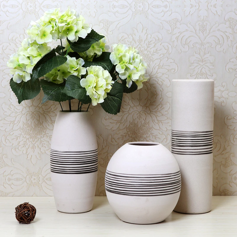 Concise Ceramics Flower Vase Set Handmade Pottery Jardiniere Decoration China Art And Craft Ornament Embellishment Accessories Accessories Apple Accessories Holderaccessories Mobile Aliexpress