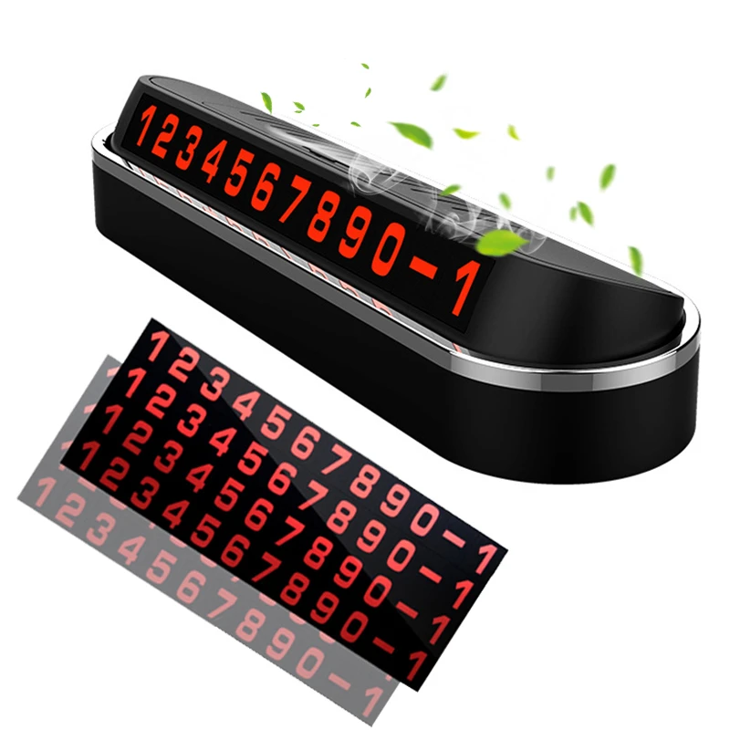 

Car Temporary Parking Card Hidden Telephone Number Plate With Air freshener Design car accessories Car Styling