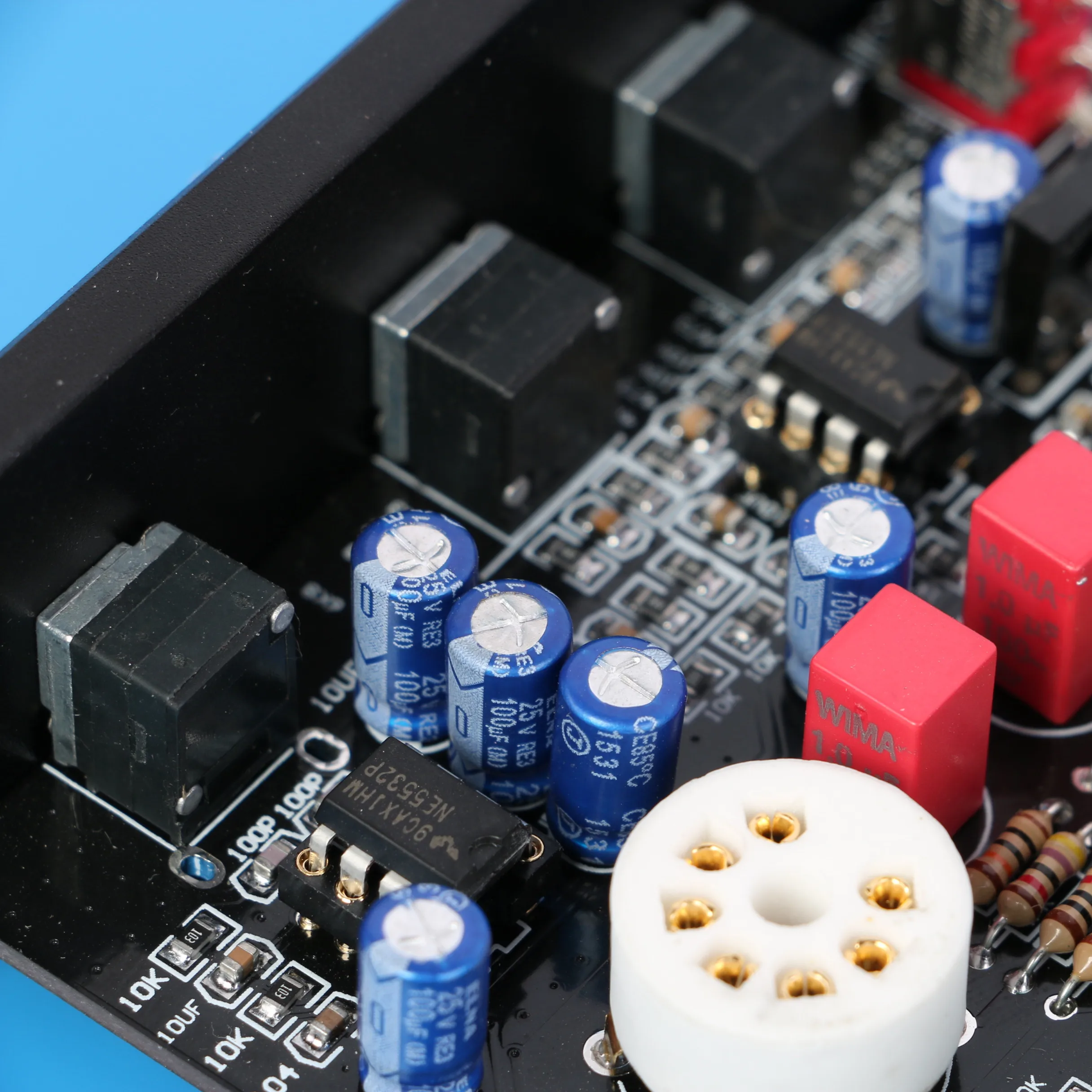 Мини 6J1 6K4 предусилитель усилитель Hi-Fi звуковой Предварительный усилитель ВЧ Регулировка баса Pre-amps DC12V
