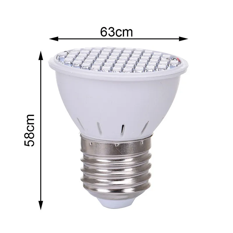 Laideyi растет E27 12 Вт лампочка AC 85 265 В полный спектр 60SMD комнатных растений лампы для